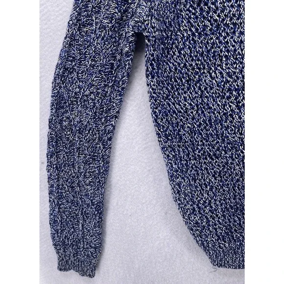 Sandro Women's Blue Size 3 Sweater Cotton Top Long Sleeve Pullover Crew Neck - Picture 10 of 11